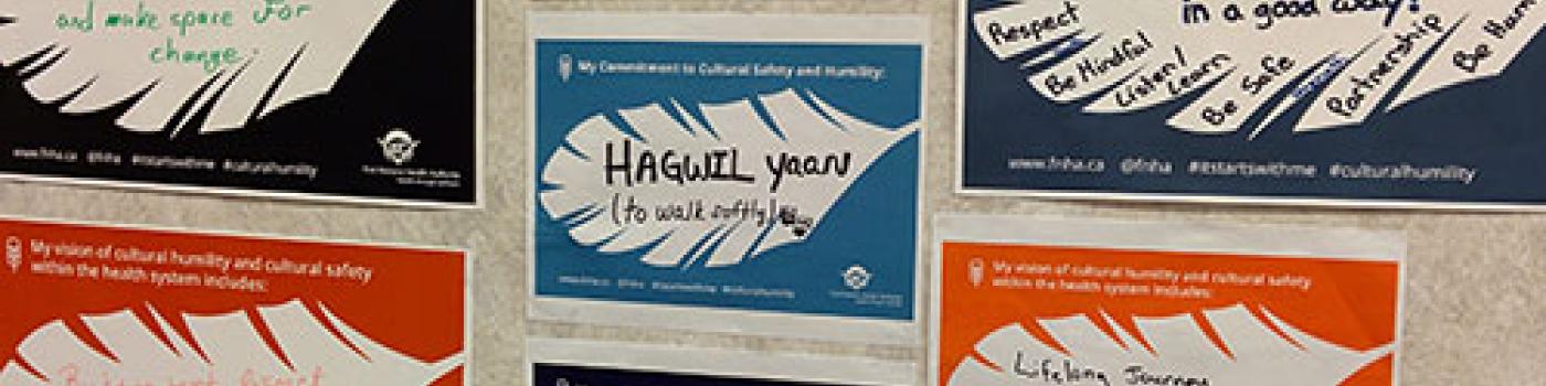 Cultural safety pledges on a wall