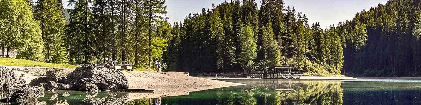 Northern BC lake and beach scene
