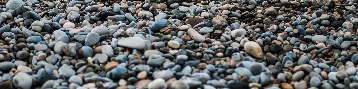 river rocks with blue and purple tones