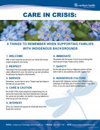 front page of fact sheet with text and pictures of flowers