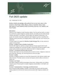 Front page of the fall 2025 quarterly update