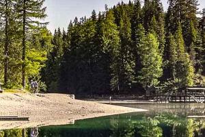 Northern BC lake and beach scene